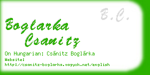 boglarka csanitz business card
